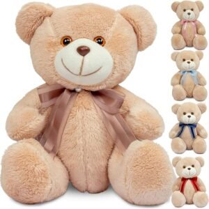 Ursinho de Pelúcia Antialérgico para Decoração 20cm (Caramelo/Marrom)